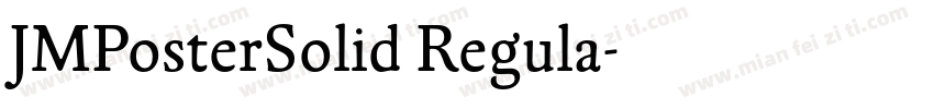 JMPosterSolid Regula字体转换